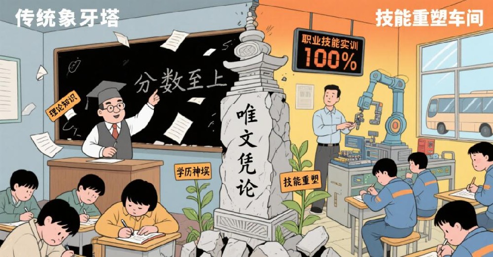 如今，教育赛道的风向正在悄然改变。当职业本科院校的投档线一次次突破预期，甚至反超部分高校，我们不得不承认：择校的逻辑，早已从 “唯名校论” 转向 “重就业力”。这场看似偶然的分数 “倒挂”，实则是产业需求与教育转型碰撞出的必然结果，也为迷茫的择校者点亮了新方向。投档线“倒挂”，职本分数超“双一 流”当202